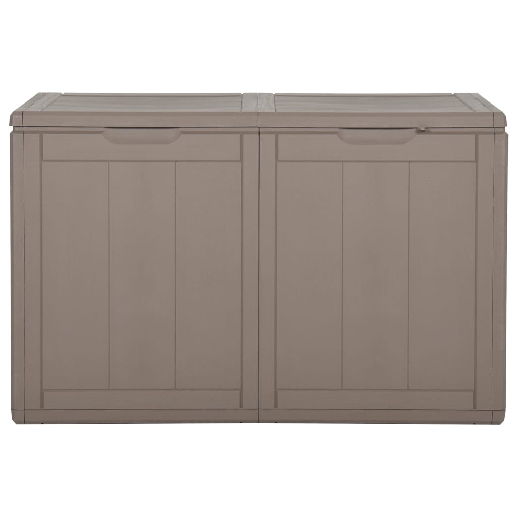 Garten-Aufbewahrungsbox 180 L Braun PP Rattan