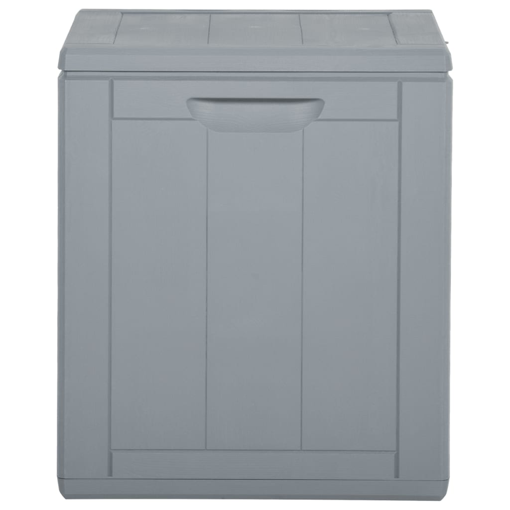 Garten-Aufbewahrungsbox 90 L Grau PP Rattan