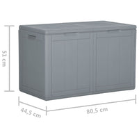 Thumbnail for Garten-Aufbewahrungsbox 180 L Grau PP Rattan