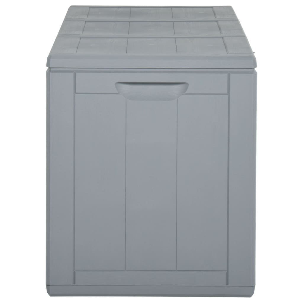 Garten-Aufbewahrungsbox 270 L Grau PP Rattan