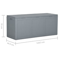 Thumbnail for Garten-Aufbewahrungsbox 270 L Grau PP Rattan