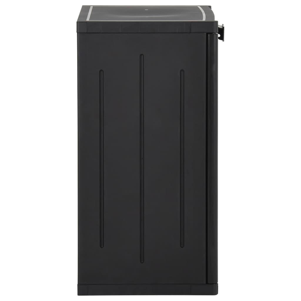 Gartenschrank Schwarz 65x45x88 cm PP Rattan