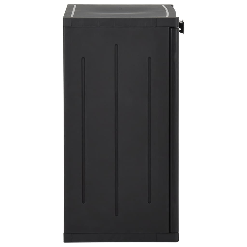 Gartenschrank Schwarz 65x45x88 cm PP Rattan