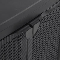 Thumbnail for Gartenschrank Schwarz 65x45x88 cm PP Rattan