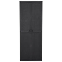 Thumbnail for Gartenschrank Schwarz 65x45x172 cm PP Rattan