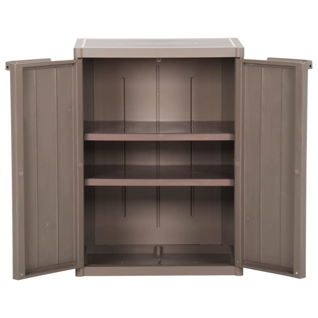 Gartenschrank Braun 65x45x88 cm PP Rattan