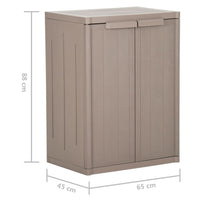 Thumbnail for Gartenschrank Braun 65x45x88 cm PP Rattan
