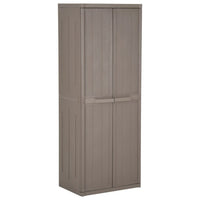 Thumbnail for Gartenschrank Braun 65x45x172 cm PP Holz-Optik