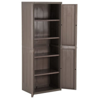 Thumbnail for Gartenschrank Braun 65x45x172 cm PP Holz-Optik