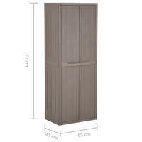 Thumbnail for Gartenschrank Braun 65x45x172 cm PP Holz-Optik