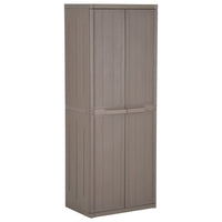 Thumbnail for Gartenschrank Braun 65x45x172 cm PP Holz-Optik