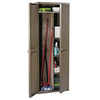 Thumbnail for Gartenschrank Braun 65x45x172 cm PP Holz-Optik