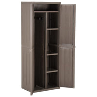Thumbnail for Gartenschrank Braun 65x45x172 cm PP Holz-Optik