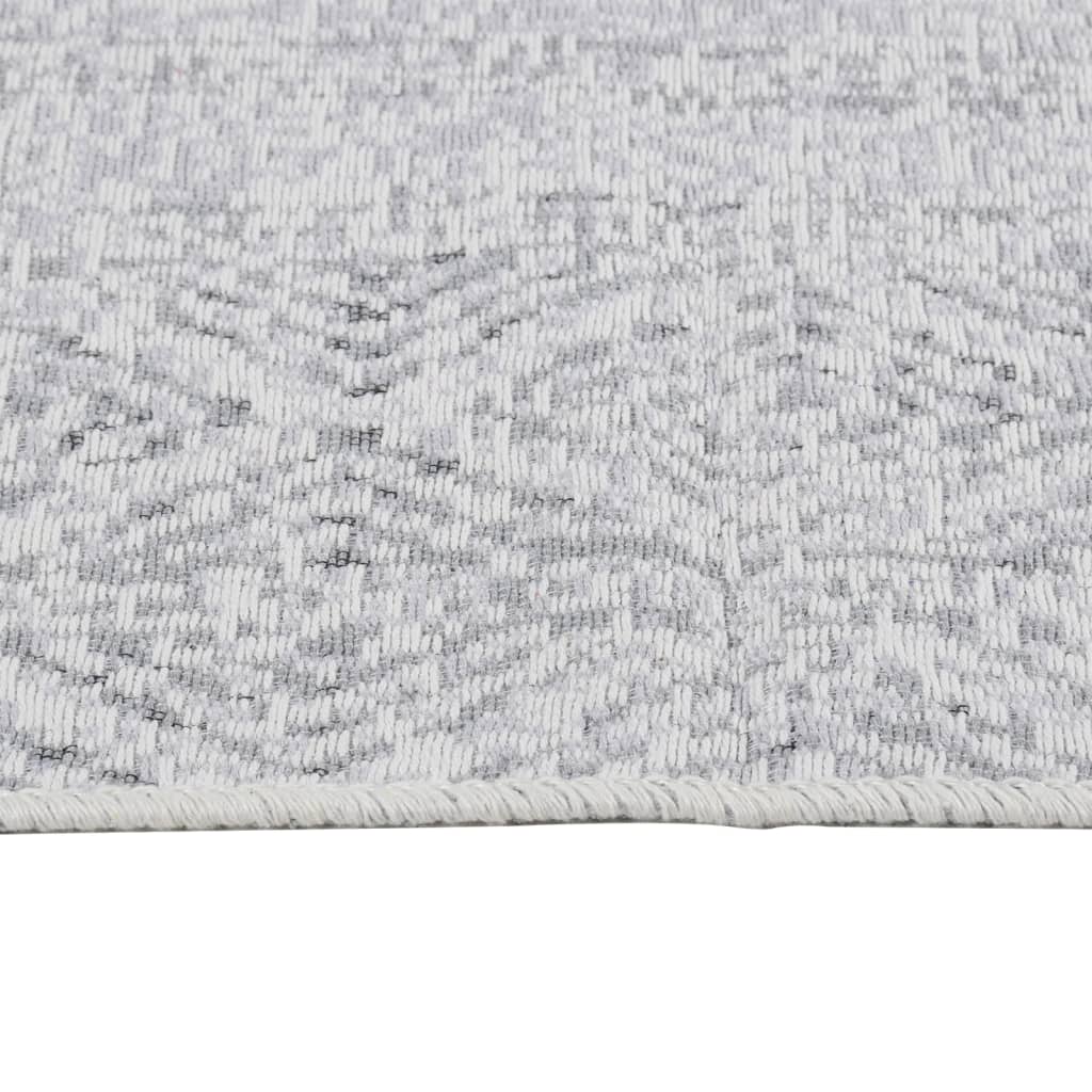 Teppich Hellgrau 80x150 cm Baumwolle