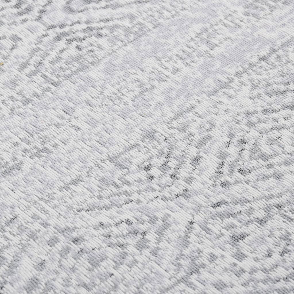 Teppich Hellgrau 120x180 cm Baumwolle