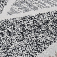 Thumbnail for Teppich Schwarz und Grau 160x230 cm Baumwolle