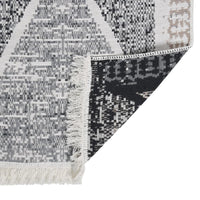 Thumbnail for Teppich Schwarz und Grau 160x230 cm Baumwolle