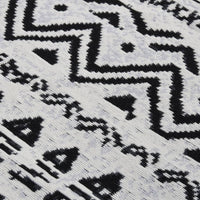 Thumbnail for Teppich Schwarz und Weiß 160x230 cm Baumwolle