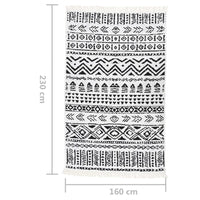 Thumbnail for Teppich Schwarz und Weiß 160x230 cm Baumwolle