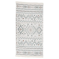Thumbnail for Teppich Beige und Blau 80x150 cm Baumwolle