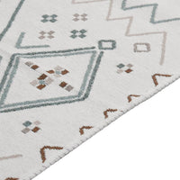 Thumbnail for Teppich Beige und Blau 80x150 cm Baumwolle