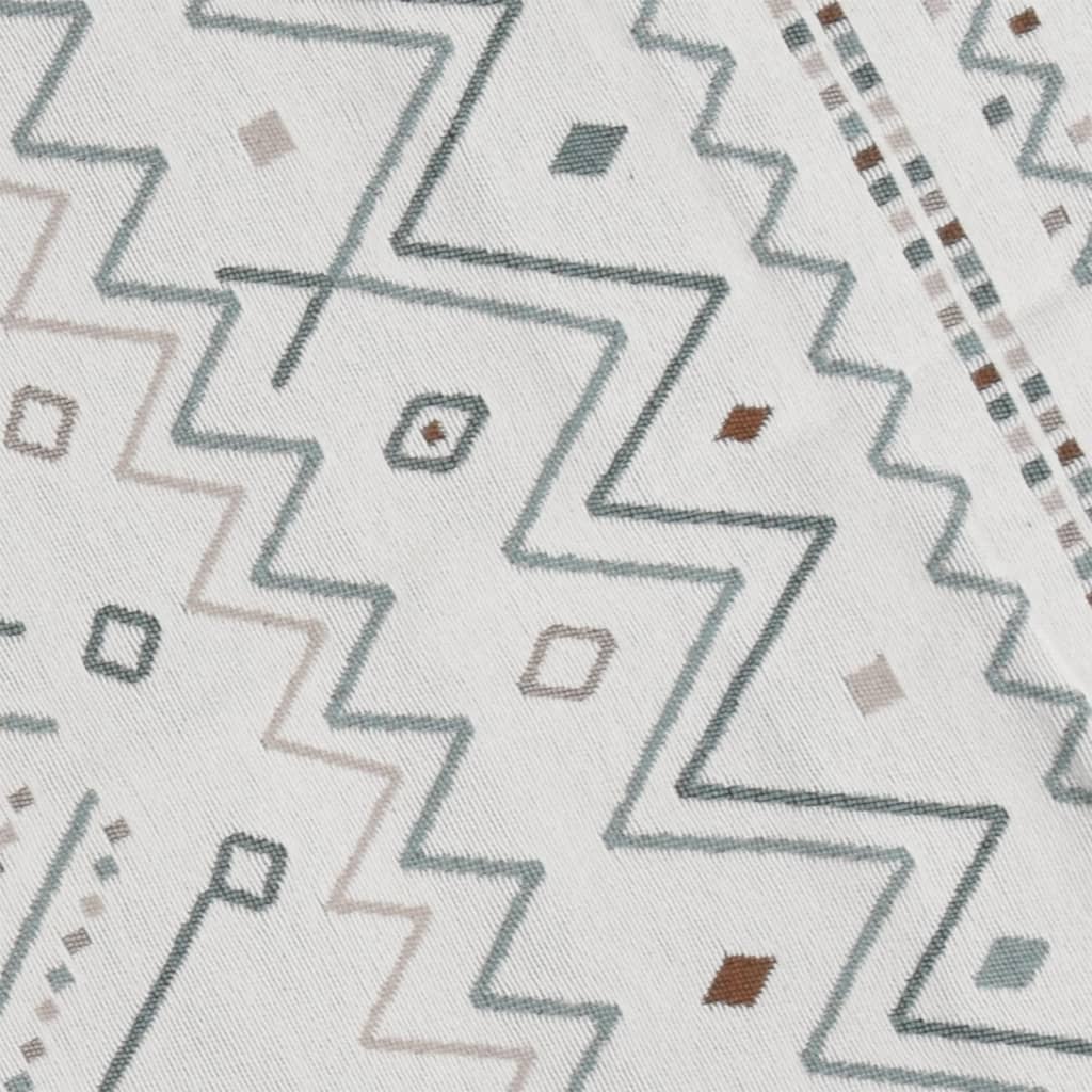 Teppich Beige und Blau 100x200 cm Baumwolle