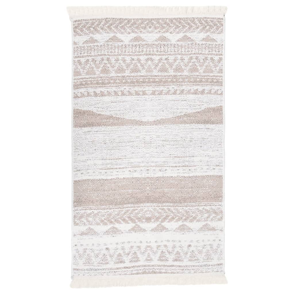 Teppich Beige 120x180 cm Baumwolle