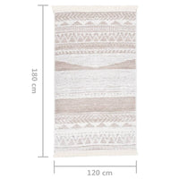Thumbnail for Teppich Beige 120x180 cm Baumwolle
