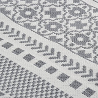 Thumbnail for Teppich Grau und Weiß 120x180 cm Baumwolle