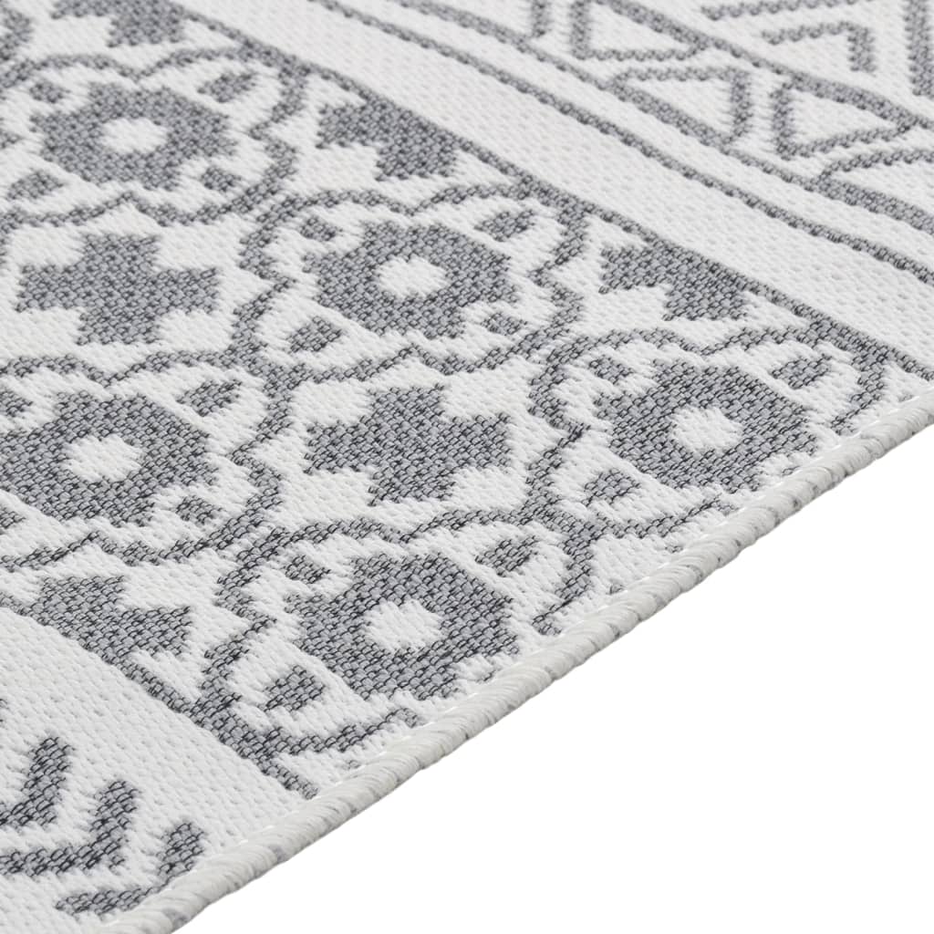 Teppich Grau und Weiß 160x230 cm Baumwolle