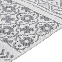Thumbnail for Teppich Grau und Weiß 160x230 cm Baumwolle