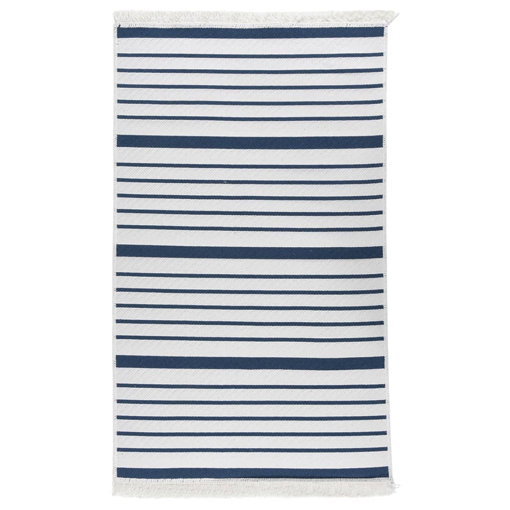 Teppich Marineblau 120x180 cm Baumwolle