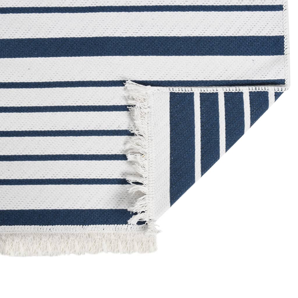 Teppich Marineblau 160x230 cm Baumwolle