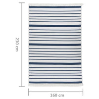 Thumbnail for Teppich Marineblau 160x230 cm Baumwolle