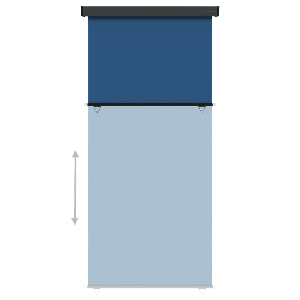 Balkon-Seitenmarkise 117x250 cm Blau