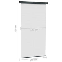 Thumbnail for Balkon-Seitenmarkise 140x250 cm Creme