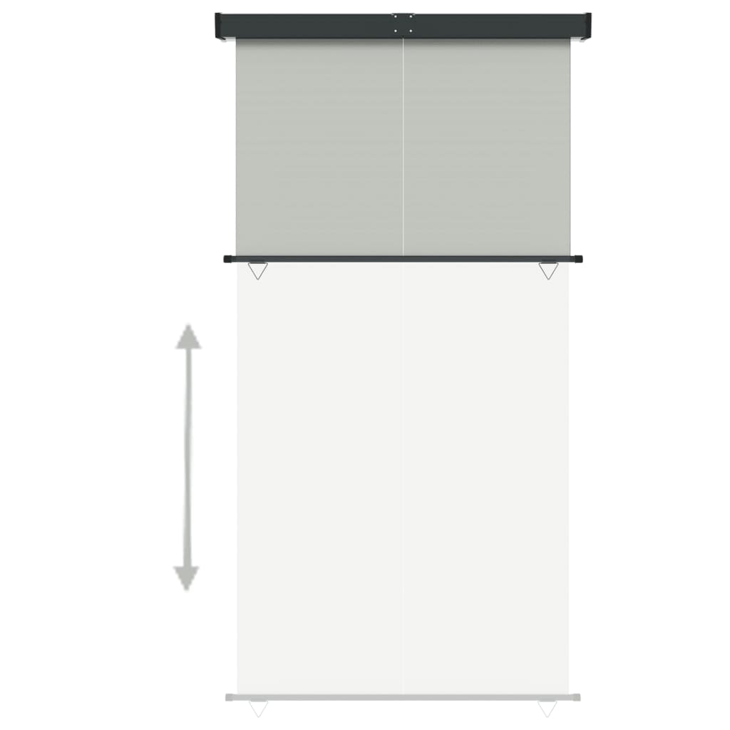Balkon-Seitenmarkise 160 × 250 cm Grau