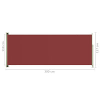 Thumbnail for Seitenmarkise Ausziehbar 117x300 cm Rot