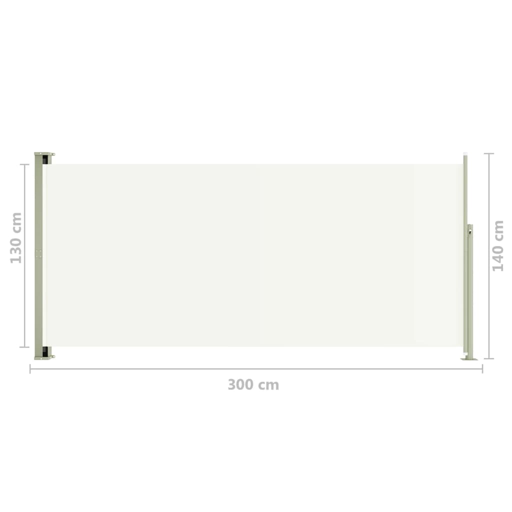 Seitenmarkise Ausziehbar 140x300 cm Creme