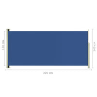 Thumbnail for Seitenmarkise Ausziehbar 140x300 cm Blau