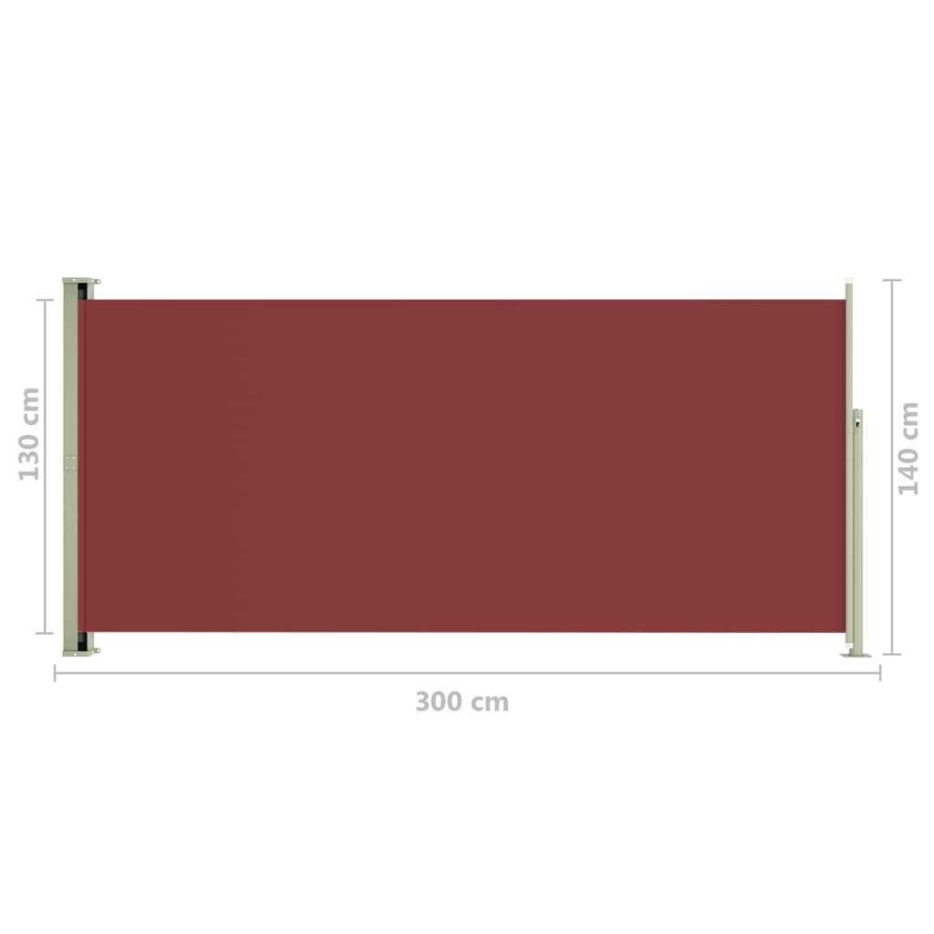 Seitenmarkise Ausziehbar 140x300 cm Rot