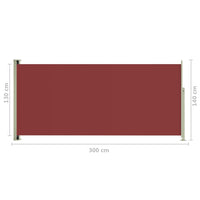 Thumbnail for Seitenmarkise Ausziehbar 140x300 cm Rot