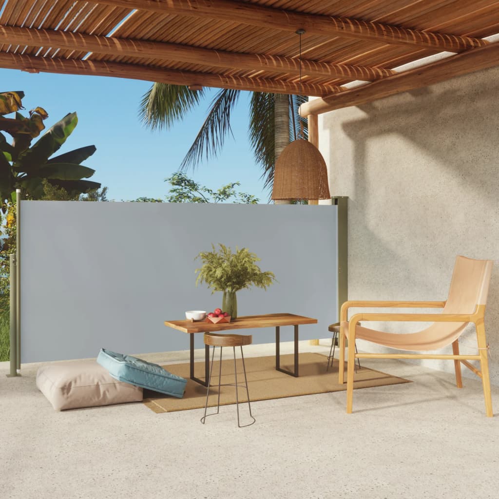 Seitenmarkise Ausziehbar 140x300 cm Grau