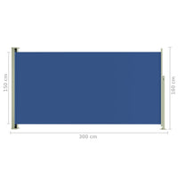 Thumbnail for Seitenmarkise Ausziehbar 160x300 cm Blau