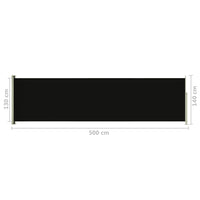 Thumbnail for Seitenmarkise Ausziehbar 140x500 cm Schwarz