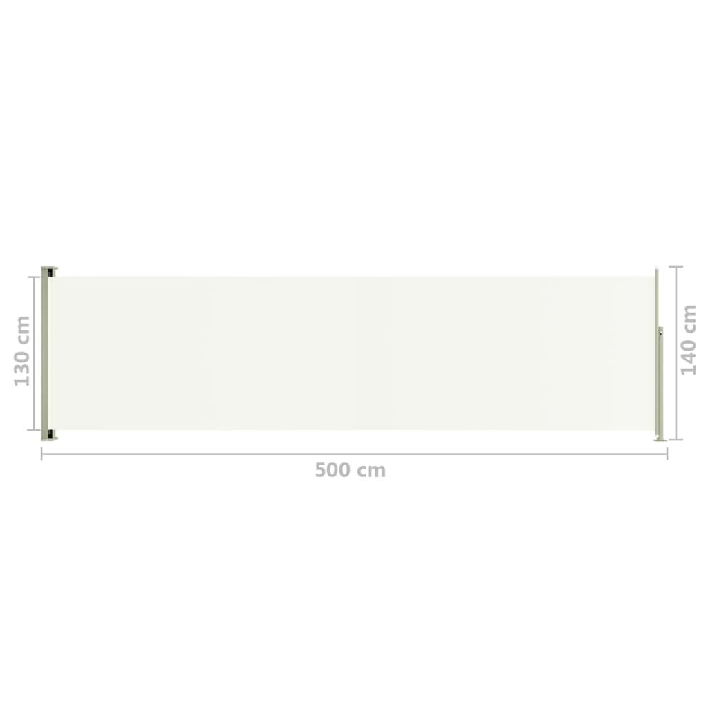 Seitenmarkise Ausziehbar 140x500 cm Creme