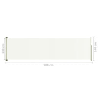 Thumbnail for Seitenmarkise Ausziehbar 140x500 cm Creme