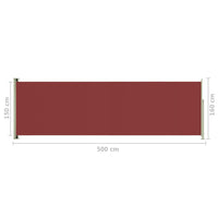 Thumbnail for Seitenmarkise Ausziehbar 160x500 cm Rot