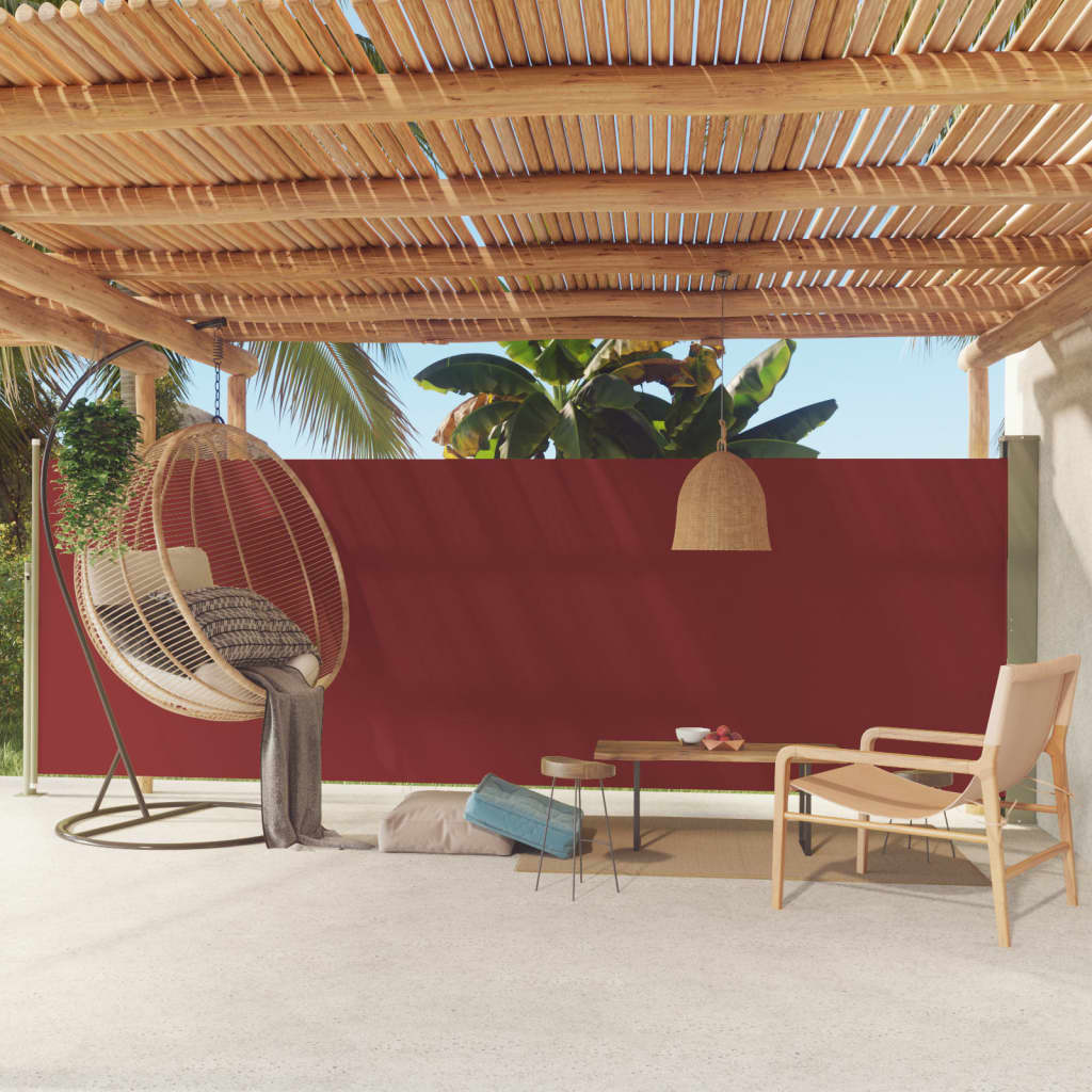 Seitenmarkise Ausziehbar 180x500 cm Rot