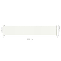 Thumbnail for Seitenmarkise Ausziehbar 117x600 cm Creme